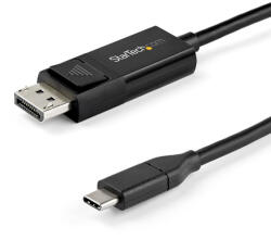 StarTech CDP2DP142MBD video átalakító kábel 2 M USB C-típus DisplayPort Fekete (CDP2DP142MBD)