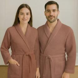 Pucioasa Halat baie gofrat unisex, bumbac 100%, XL/XXL, Maro