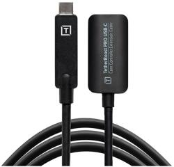 Tether Tools TetherBoost Pro USB-C apa - USB-C anya 3.1 Aktív Hosszabbító Kábel - Fekete (5m) (TBPRO3-BLK) (TBPRO3-BLK)