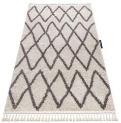 My carpet company kft My Carpet Company Berber Beni Krém Rojt Shaggy 140x190 cm Szőnyeg