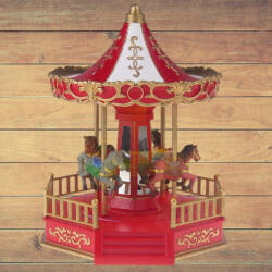 MagicHome MagicHome karácsonyi dekoráció, körhinta, 4 RGB LED, dallamokkal, 18, 3 x 20 x 23, 5 cm