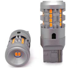 motoLEDy 2 Db LED Izzó W21W 7440 12-24V Hiba Nélkül Narancssárga 100% Canbus