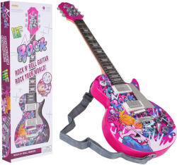 Inlea4Fun Játék elektromos gitár ROCK N´ROLL DESIGN - Rózsaszín (RA-ZMU.HK-9178A.ROZ)