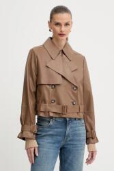 HUGO BOSS bőr ballonkabát - barna 42