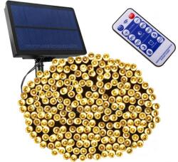 ProGarden 10, 8 m 240 LED-es Fényfüzér, Hybrid Tölthető-napelemes, Meleg Fehér, 8 Világítási mó, Időzíthető, Távvezérlős