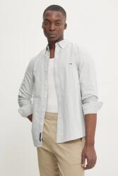 Tommy Hilfiger pamut ing férfi, legombolt galléros, szürke, slim, DM0DM20668 - szürke XL - answear - 32 990 Ft