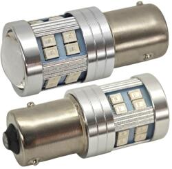 motoLEDy 2 Db Izzó PR21W LED BAW15S 12-24V CANBUS Vörös 1500lm Erős