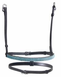 KARLSLUND 4 soros csillámlóval díszített ló kombinált orrfék Karlslund Kombi kék|zöld