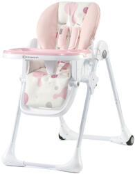 KinderKraft Yummy Etetőszék, Rózsaszín - Állítható Magasságú, Összecsukható és Könnyen Tisztítható Baba Etetőszék 6 Hónapos Kortól