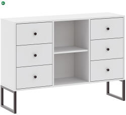 INTERMEBLE Komód Fehér Színben. LINEA 115 cm - fenyobutor24 - 58 740 Ft