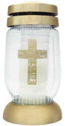 Bolsius temetői pohár 23 cm-es betéttel 120g 36h. Kereszt