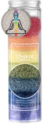  Emocio üveggyertya sztearinból, Chakra 7 rétegű színes