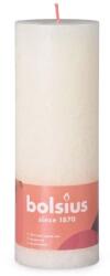 Bolsius hengeres gyertya Rustic Shine Soft Pearl krémszínű 68x190mm