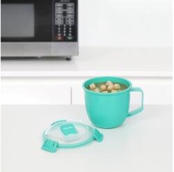  Sistema Mikrohullámú sütőben használható kis levesesbögre 565 ml, menta színű