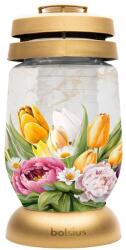 Bolsius temetői pohár 23 cm betét 120g 36h. Tavaszi virágok