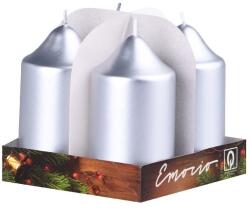  Emocio adventi henger 4 db 50x90 fém ezüst gyertya