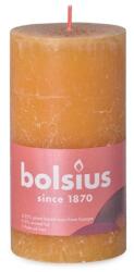Bolsius hengeres gyertya rusztikus csillogású méhsejt sárga 68x130mm