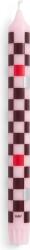 HAY Lumânare Hay Pattern, model tablă de șah, roz și bordeaux (AB361-F439)