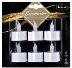 Emocio Lumânări tip pastilă cu LED Emocio, 6 bucăți