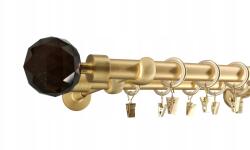ESTAdeco Függönykarnis 19+19mm Arany Matt 160cm Crystal Brown (karnisz II 19+19mm Mosiądz Mat Crystal Brown)
