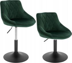 Woltu bárszékek hoker design bársonyos sötétzöld lépcső szett (BH242dgn-2)