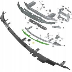 Mertt Bmw 5 G30 G31 Lökhárító Abszorber Díszléc Alsó Lökhárító Gerenda