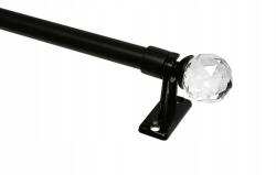 Imperia Deco Mini Függönykarnis Irigység 120-200 Fekete Matt Kristály (MINI KARNISZ 120-200 CZARNY MAT CRYSTAL)