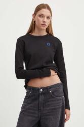 HUGO Blue pamut hosszúujjú - fekete XS - answear - 15 390 Ft