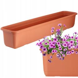 Kadax Erkélydoboz Virágtartó 83x17, 9x13, 4 cm Terrakotta Nagy (K8348)