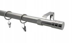 Imperia Deco Függönykarnis szimpla fém nikkel mix Loft Imperia 19 mm 200 cm (KAR.MET. I /19/ 200cm Nikiel MIX LOFT)