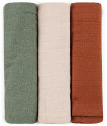  Bambusz muszlin 3db-os pelenka 68 x 68 cm - Earth Tones