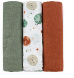 Bambusz muszlin 3db-os pelenka 68 x 68 cm - Celestial Planets