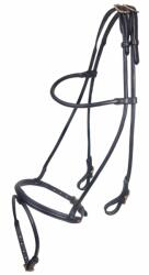 KARLSLUND Bőr lovagló zablak Karlslund fekete