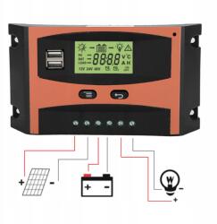  Napelemes Töltésszabályozó Mppt 12/24V 40A LCD (121619)