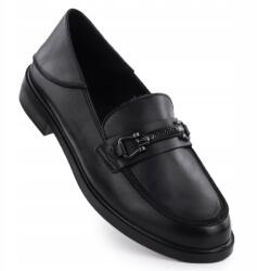 VINCEZA Női bőr félcipő papucs fekete Vinceza 18112 38 (18112)