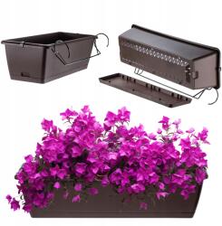 Kadax Erkélyláda 60 cm Virágtartó Állvány Fogantyúk Erkély (K8439)