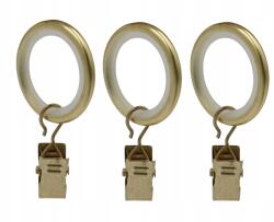 ESTAdeco Csendes Karika függönyrúddal, 16-19 mm átmérőjű, Réz, 10 db (kółko metalowe CICHE z żabką)