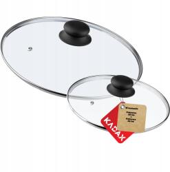 Kadax Üvegfedő 20+28 cm Hőálló Serpenyő Fedő Szett (K4597)