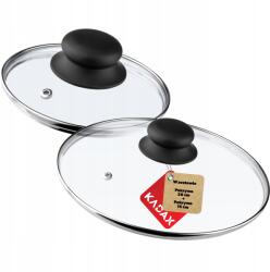 Kadax Üvegfedő 16+20 cm Hőálló Serpenyő Fedő Szett (K4593)