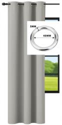 NOW-ART Kész függöny, sima, matt, 145x180 cm, karikás, fémgyűrűs (LEN-1 145x180 na przelokach kółkach)