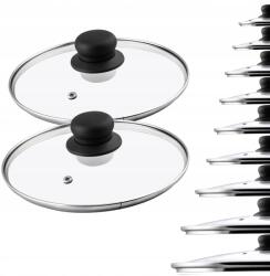 Kadax Üvegfedő 20 cm 2 db-os Szett Hőálló Serpenyő Fedő (K5145)