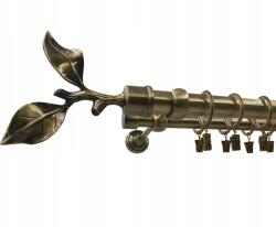 ESTAdeco Függönyrúd Kettős 25+19mm Antik Arany 160cm Ággal (karnisz II fi25+19 Złoto Antyk GAŁĄZKA)