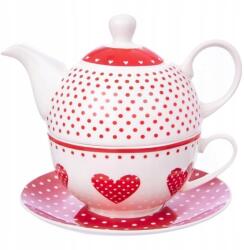 Orion Teáskanna kávéscsésze porcelán szív ajándék 3 részes (8592381161538)