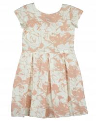 Atut Narancssárga virágmintás lány ruha 128cm (A-6805-128-POM1)