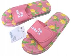 Kubota tépőzáras női flip-flop papucs Medencéhez Strand Otthonra rózsaszín citrom 38 (04/JMP)