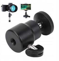 Mini Gömbfej 360° 1/4" Menettel Állványhoz, Fényképezőgéphez, Telefonhoz, Kamerához (A00478-01)