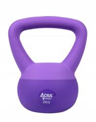 Acra Soft Pvc Kettlebell 2 kg, lila (05-CXDB612/2)