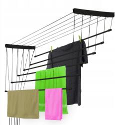 Kadax Mennyezeti Ruhaszárító 6 Rúd Fürdőszoba Erkély 160cm (K5044) Ruhaszárító