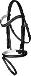 HORKA Kombinált orrszíj lovagló zablával Horka Jolly fehér|fekete