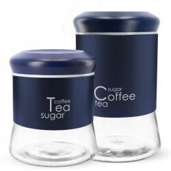 Kadax Kávétartó Üveg Cukor Konyhai Fedéllel 1L 0, 75L (K8857)